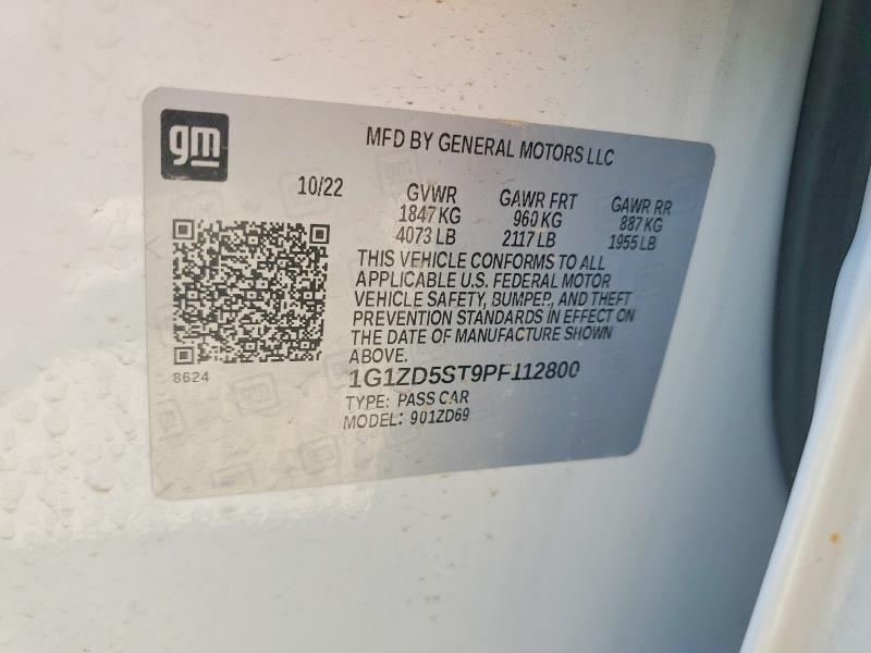Aukcja sprzedaży 2023 Chevrolet Malibu, vin: 1G1ZD5ST9PF112800, numer aukcji: 55889856
