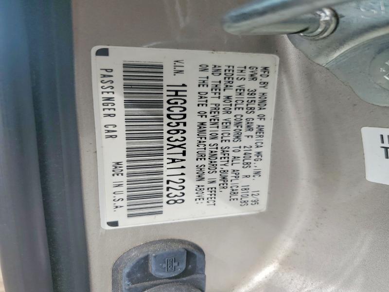 Продаж на аукціоні авто 1996 Honda Accord, vin: 1HGCD563XTA112238, номер лоту: 56265646