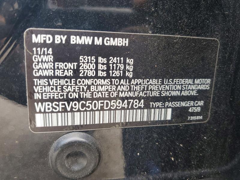 Aukcja sprzedaży 2015 Bmw M5, vin: WBSFV9C50FD594784, numer aukcji: 58251816