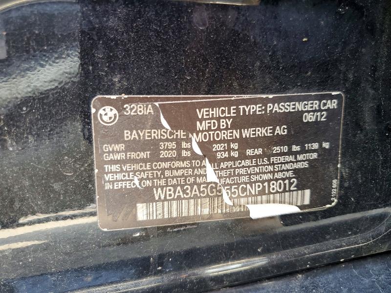 Aukcja sprzedaży 2012 Bmw 328, vin: WBA3A5G55CNP18012, numer aukcji: 51925066