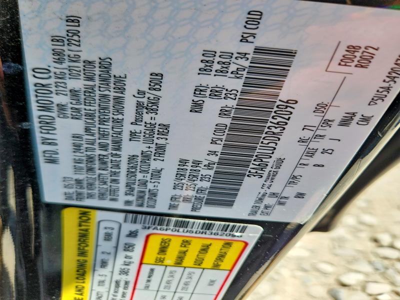 2013 Ford Fusion მანქანა იყიდება აუქციონზე, vin: 3FA6P0LU5DR362096, აუქციონის ნომერი: 56329696