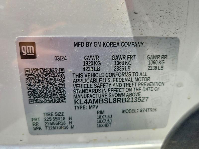 56779366 :رقم المزاد ، KL4AMBSL8RB213527 vin ، 2024 Buick Encore Gx مزاد بيع