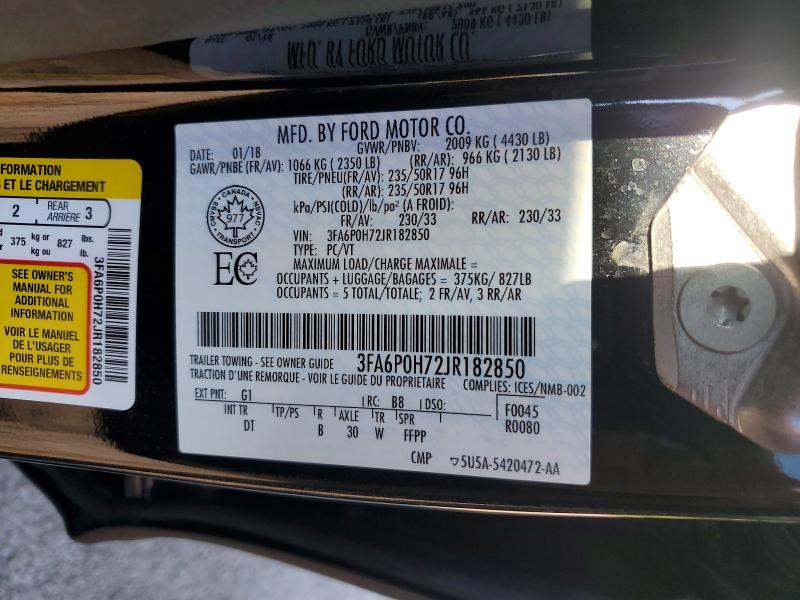 Продажа на аукционе авто 2018 Ford Fusion, vin: 3FA6P0H72JR182850, номер лота: 58580116