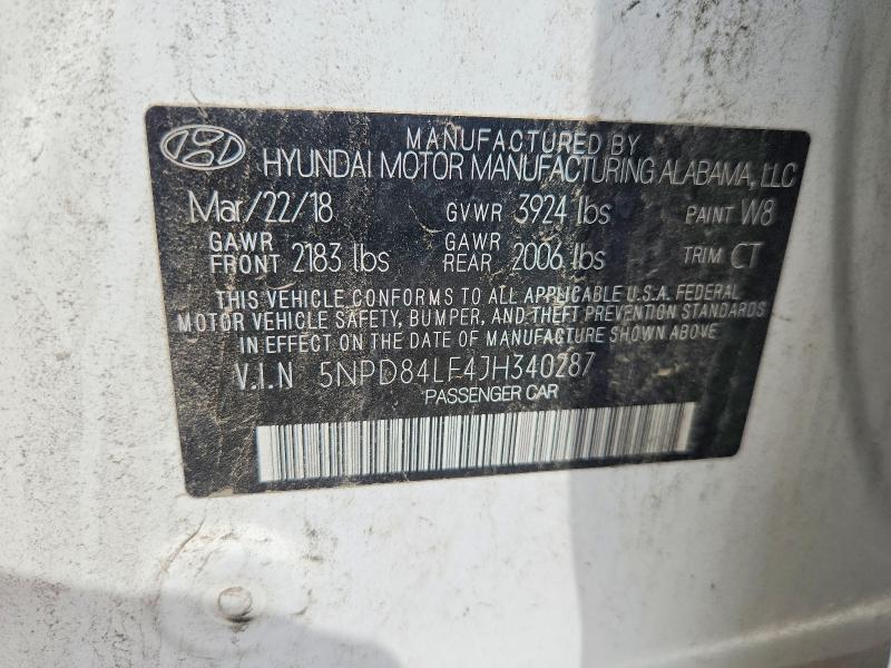 Aukcja sprzedaży 2018 Hyundai Elantra, vin: 5NPD84LF4JH340287, numer aukcji: 56664416