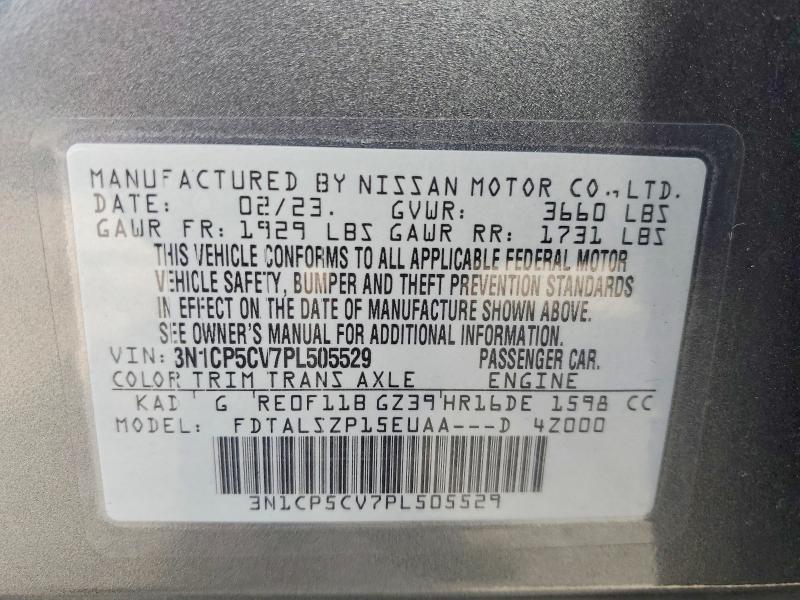 Продажа на аукционе авто 2023 Nissan Kicks, vin: 3N1CP5CV7PL505529, номер лота: 56150646