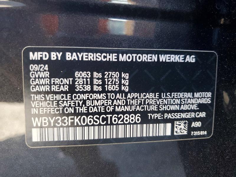 Продажа на аукционе авто 2025 Bmw I5, vin: WBY33FK06SCT62886, номер лота: 57433836