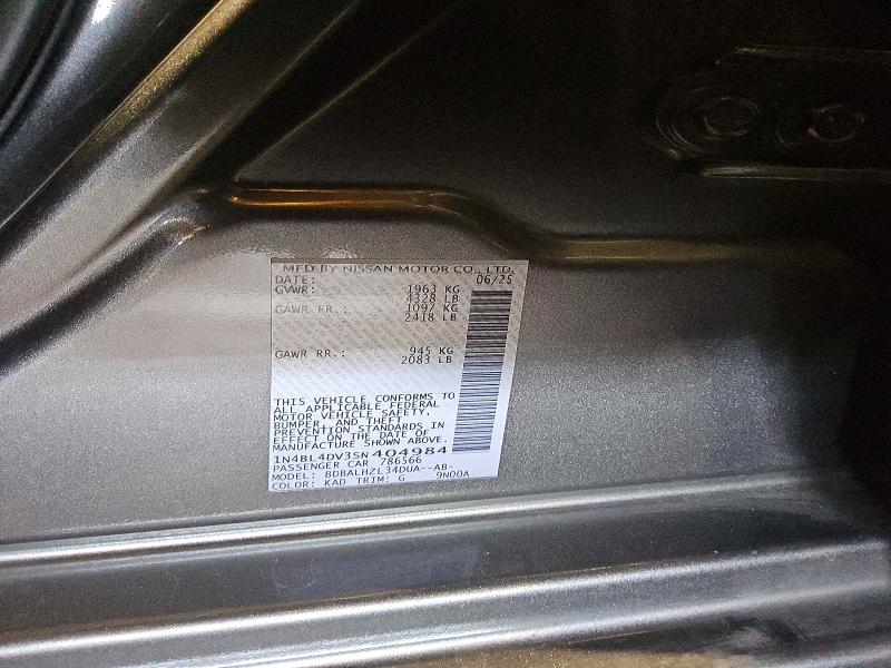 Aukcja sprzedaży 2025 Nissan Altima, vin: 1N4BL4DV3SN404984, numer aukcji: 57041726