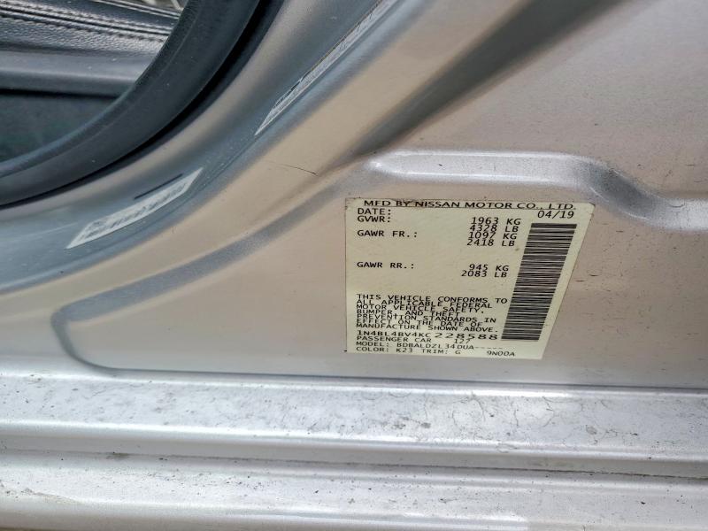 Продажа на аукционе авто 2019 Nissan Altima, vin: 1N4BL4BV4KC228588, номер лота: 56300456