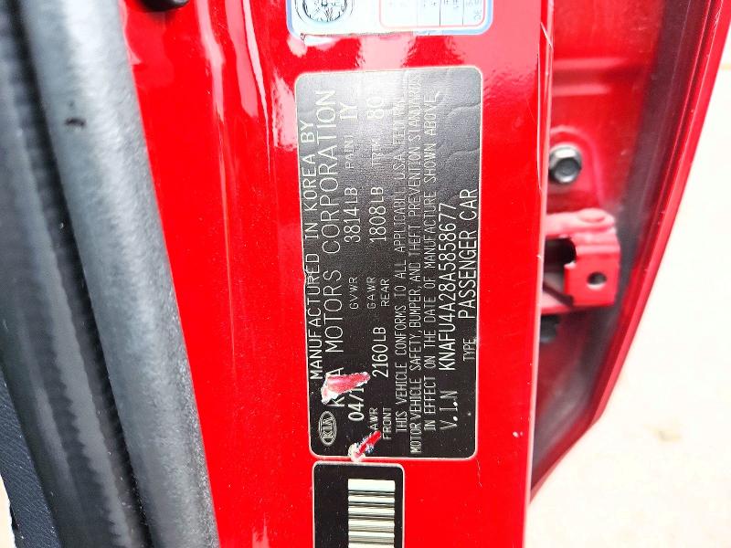 2010 Kia Forte მანქანა იყიდება აუქციონზე, vin: KNAFU4A28A5858677, აუქციონის ნომერი: 57784116