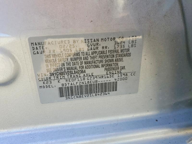 Продажа на аукционе авто 2025 Nissan Versa, vin: 3N1CN8EV2SL842364, номер лота: 55747536