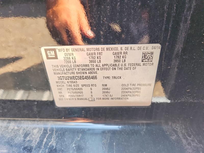 Продажа на аукционе авто 2014 Gmc Sierra, vin: 3GTU2WEC5EG456466, номер лота: 59031416