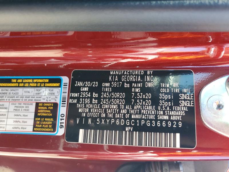 Продаж на аукціоні авто 2023 Kia Telluride, vin: 5XYP6DGC1PG366929, номер лоту: 57330616