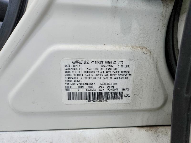 Aukcja sprzedaży 2018 Infiniti Q50, vin: JN1EV7AR0JM439757, numer aukcji: 56931096