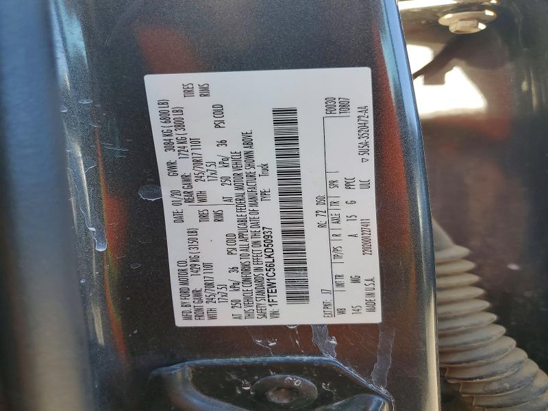 Auction sale of the 2020 Ford F150, vin: 1FTEW1C56LKD50937, lot number: 57017666