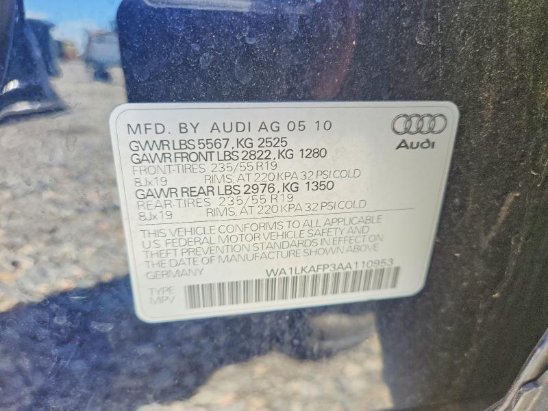 Продажа на аукционе авто 2010 Audi Q5, vin: WA1LKAFP3AA110953, номер лота: 56288056