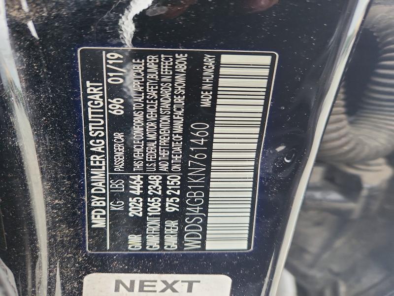 Продажа на аукционе авто 2019 Mercedes-benz Cla, vin: WDDSJ4GB1KN761460, номер лота: 54969536