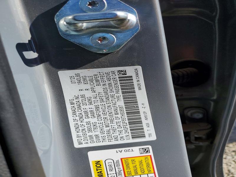 58773636 :رقم المزاد ، 2HGFE2F55TH508587 vin ، 2026 Honda Civic مزاد بيع