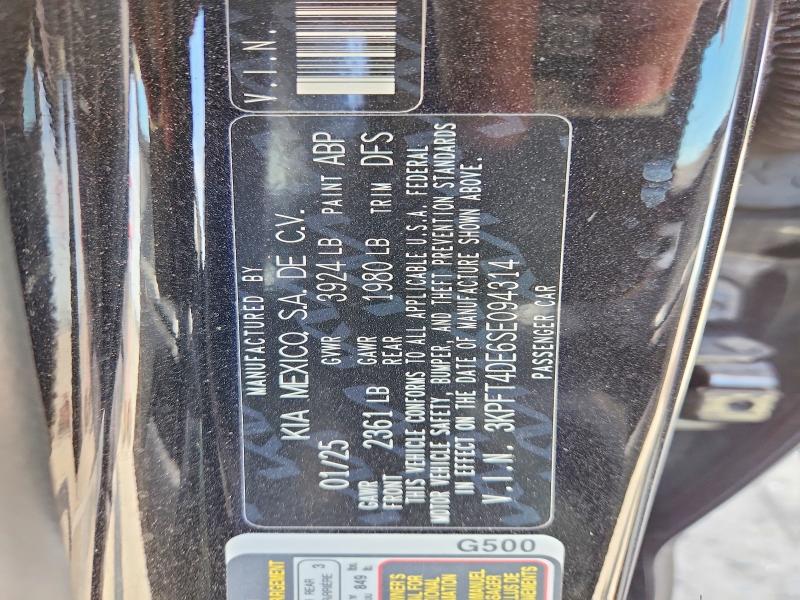 Aukcja sprzedaży 2025 Kia K4, vin: 3KPFT4DE6SE094314, numer aukcji: 55686686