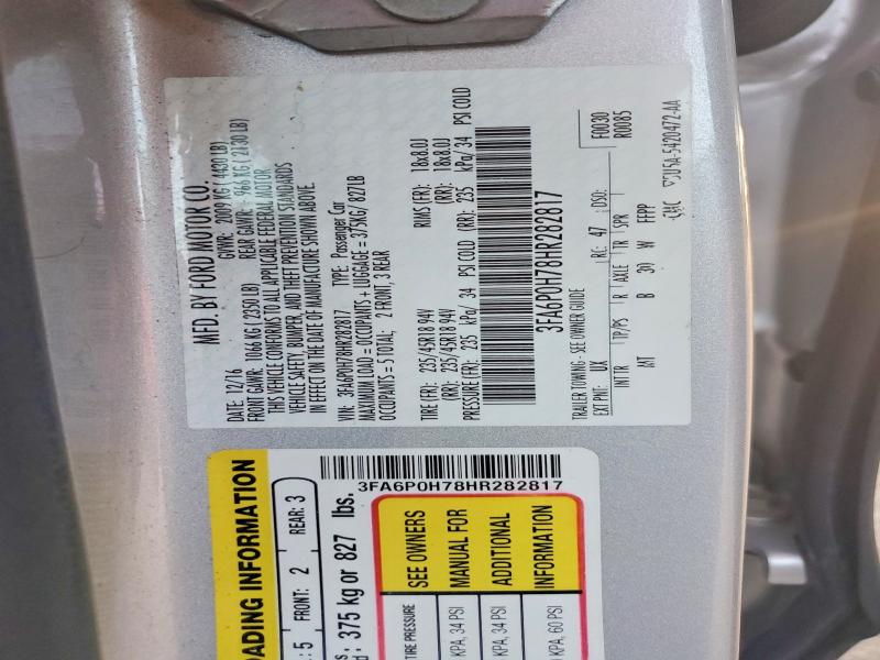 55896976 :رقم المزاد ، 3FA6P0H78HR282817 vin ، 2017 Ford Fusion مزاد بيع