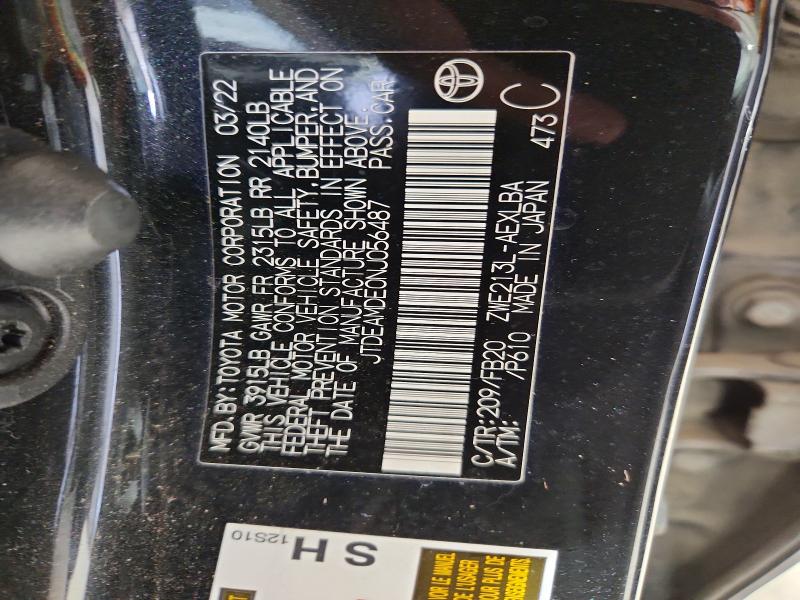 Продаж на аукціоні авто 2022 Toyota Corolla, vin: JTDEAMDE0NJ056487, номер лоту: 58456136