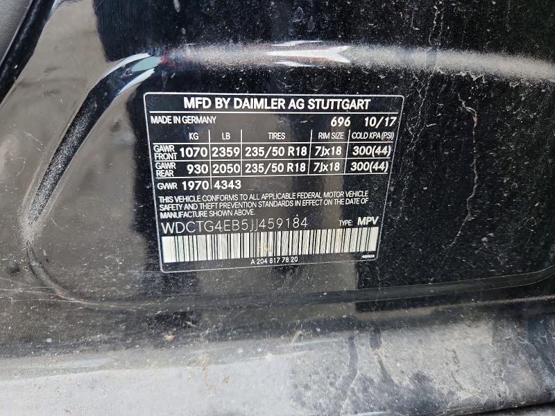Продажа на аукционе авто 2018 Mercedes-benz Gla, vin: WDCTG4EB5JJ459184, номер лота: 55444716