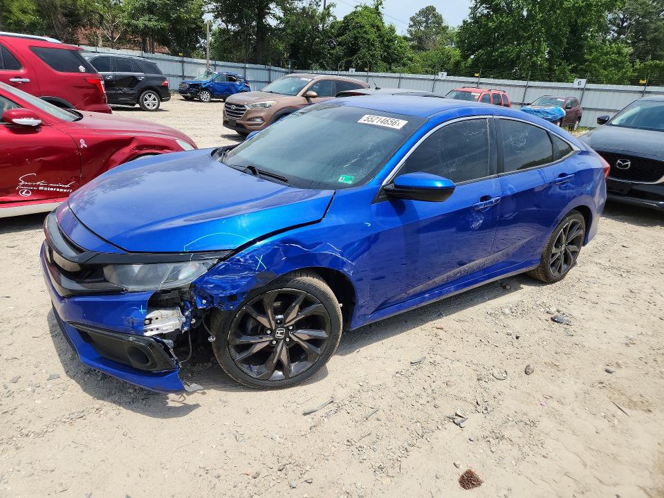 Продаж на аукціоні авто 2020 Honda Civic, vin: 19XFC2E82LE013131, номер лоту: 55214656