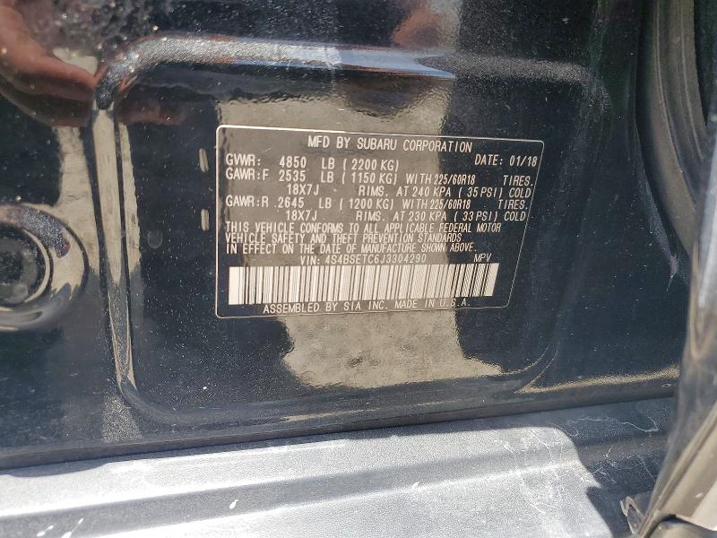 55531656 :رقم المزاد ، 4S4BSETC6J3304290 vin ، 2018 Subaru Outback مزاد بيع