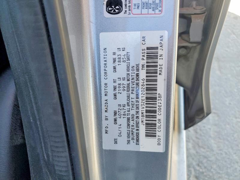 Продаж на аукціоні авто 2014 Mazda 3, vin: JM1BM1V32E1202846, номер лоту: 55361456