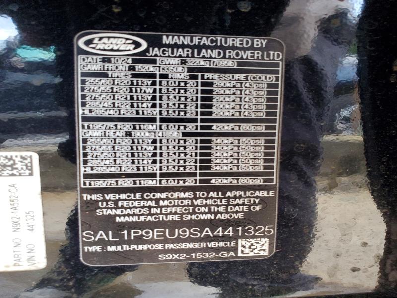 Продаж на аукціоні авто 2025 Land Rover Range Rover Sport, vin: SAL1P9EU9SA441325, номер лоту: 53922006