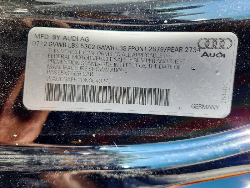 Aukcja sprzedaży 2013 Audi S5, vin: WAUCGAFH2DN004326, numer aukcji: 58275346