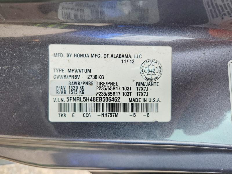 Продажа на аукционе авто 2014 Honda Odyssey, vin: 5FNRL5H48EB506462, номер лота: 55521926