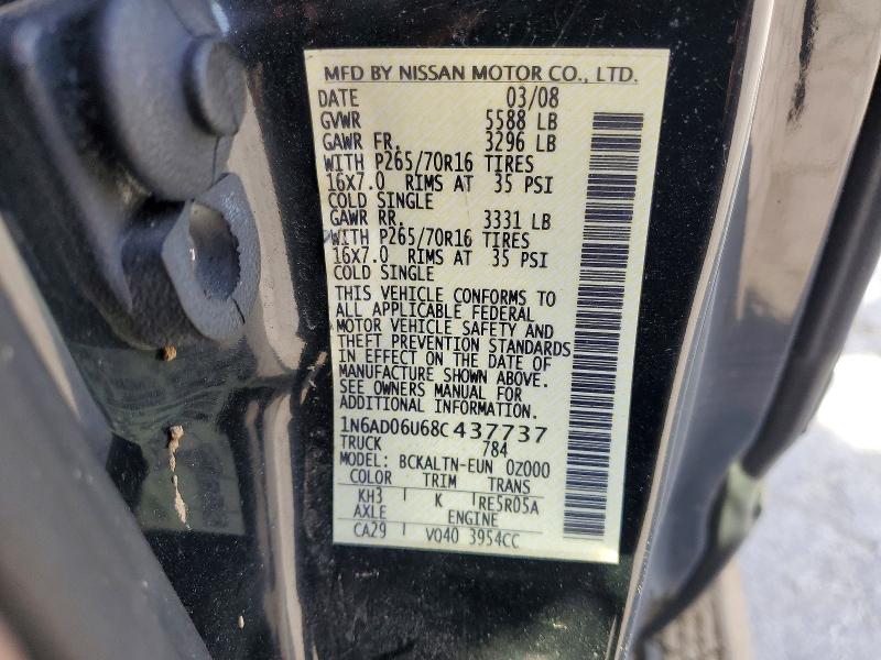 Продаж на аукціоні авто 2008 Nissan Frontier, vin: 1N6AD06U68C437737, номер лоту: 57440116