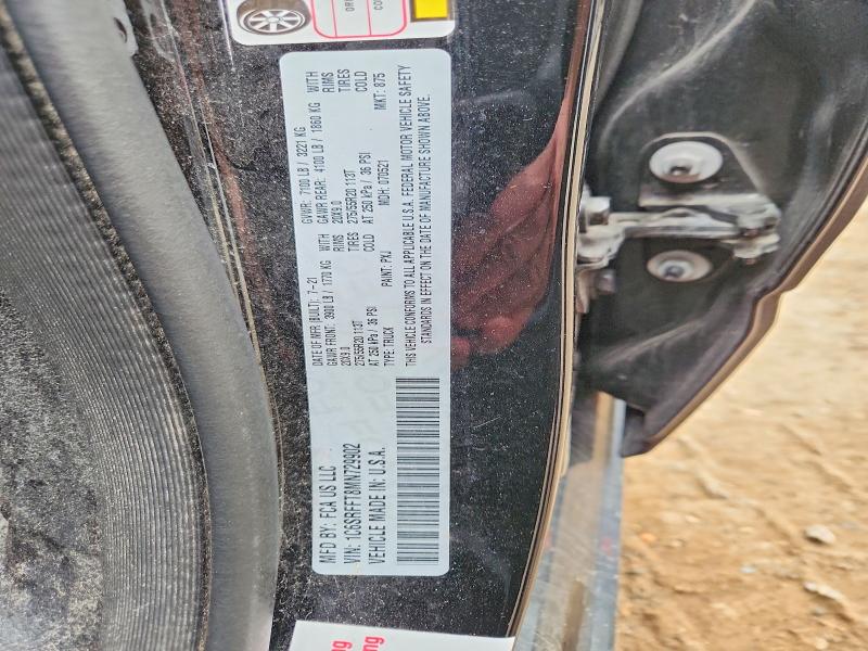 2021 Ram 1500 მანქანა იყიდება აუქციონზე, vin: 1C6SRFFT8MN729902, აუქციონის ნომერი: 58498296