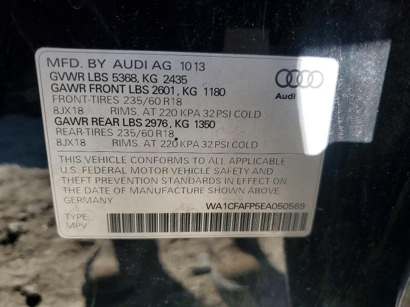 Продаж на аукціоні авто 2014 Audi Q5, vin: WA1CFAFP5EA050569, номер лоту: 55834546