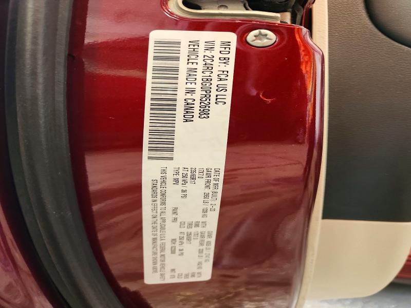 56090836 :رقم المزاد ، 2C4RC1BG0PR526983 vin ، 2023 Chrysler Pacifica مزاد بيع