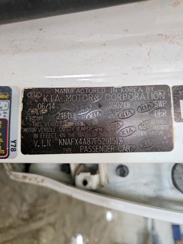 2015 Kia Forte მანქანა იყიდება აუქციონზე, vin: KNAFX4A87F5291512, აუქციონის ნომერი: 55929656