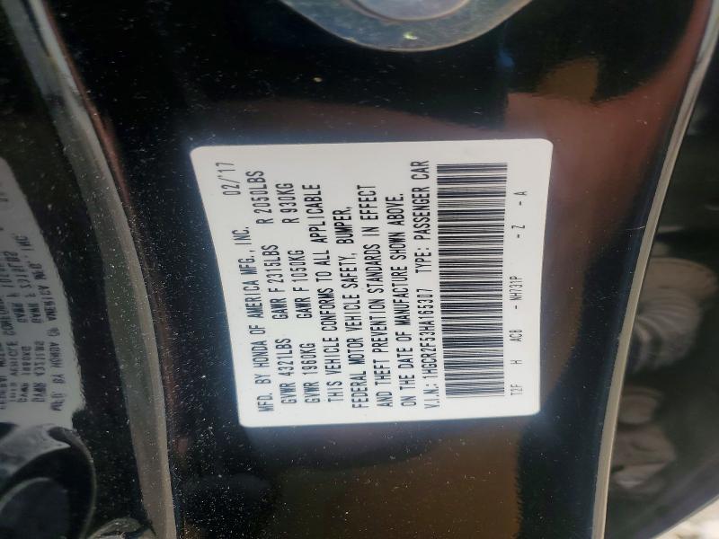 58799816 :رقم المزاد ، 1HGCR2F53HA165307 vin ، 2017 Honda Accord مزاد بيع