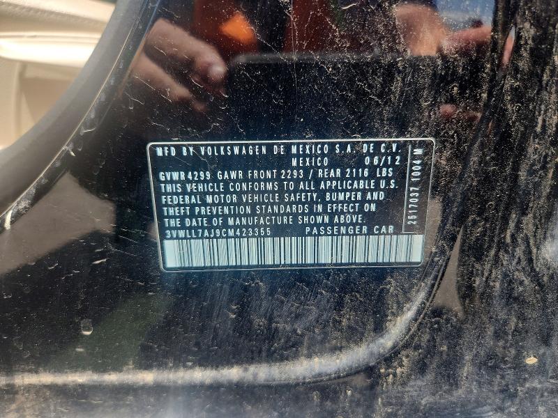 Aukcja sprzedaży 2012 Volkswagen Jetta, vin: 3VWLL7AJ9CM423355, numer aukcji: 56290716