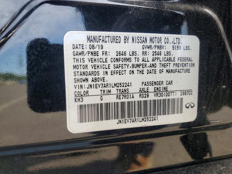Продажа на аукционе авто 2020 Infiniti Q50, vin: JN1EV7AR1LM252241, номер лота: 55829396