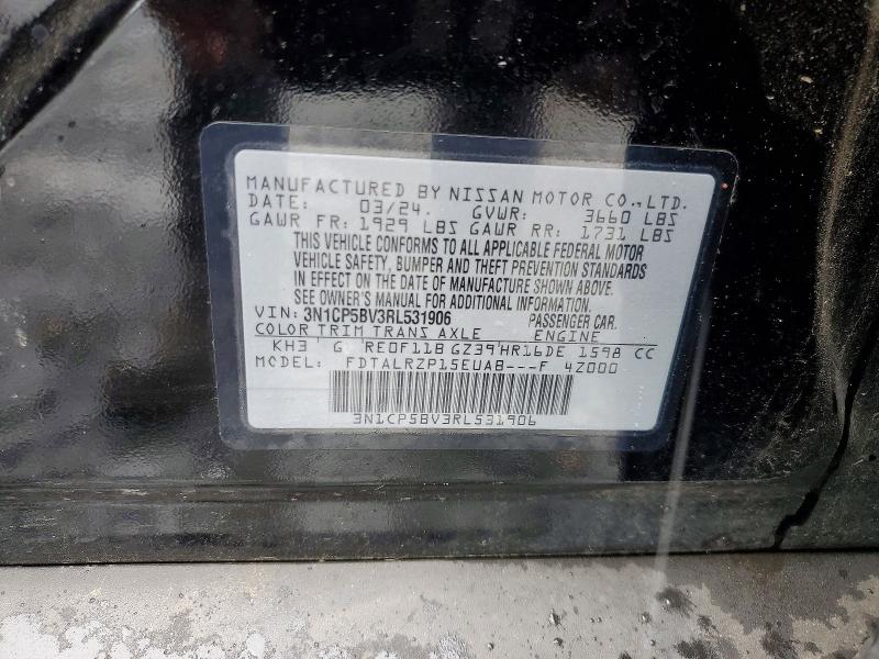 Aukcja sprzedaży 2024 Nissan Kicks, vin: 3N1CP5BV3RL531906, numer aukcji: 54840556