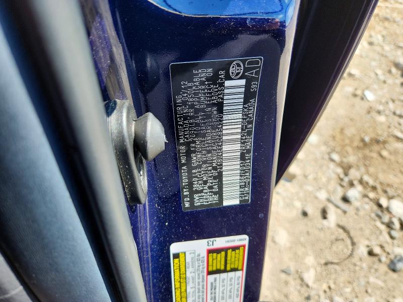 2012 Toyota Corolla მანქანა იყიდება აუქციონზე, vin: 2T1BU4EE4CC854220, აუქციონის ნომერი: 58482766