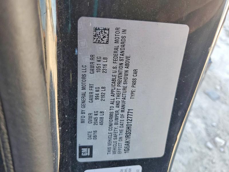 Aukcja sprzedaży 2017 Cadillac Ats, vin: 1G6AK1RS5H0127771, numer aukcji: 58443546