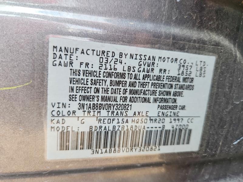 Продаж на аукціоні авто 2024 Nissan Sentra, vin: 3N1AB8BV0RY320821, номер лоту: 56262236