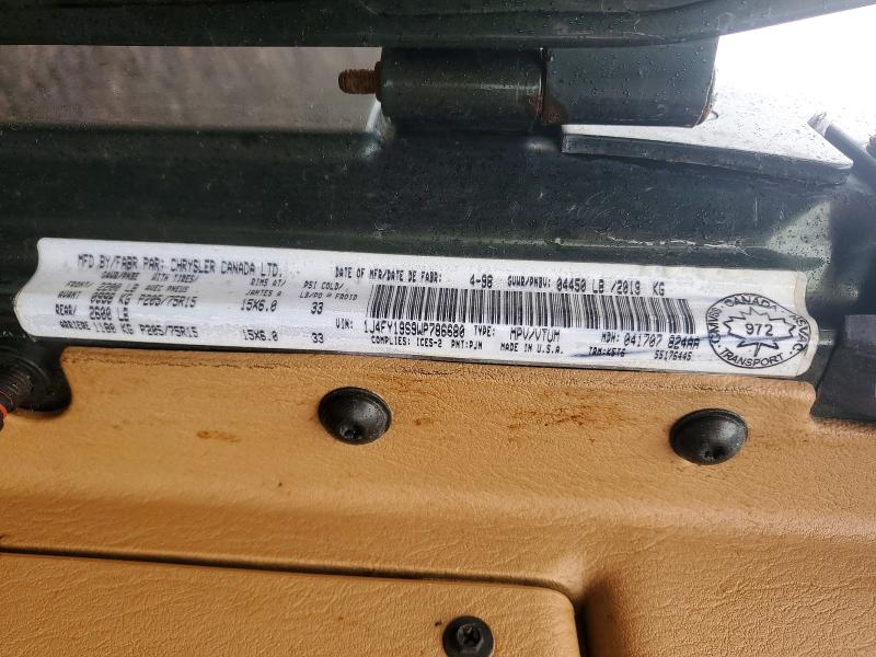 1998 Jeep Wrangler / Tj მანქანა იყიდება აუქციონზე, vin: 1J4FY19S9WP786680, აუქციონის ნომერი: 58432326