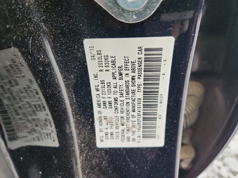 Aukcja sprzedaży 2015 Honda Accord, vin: 1HGCR2F59FA167608, numer aukcji: 55475476