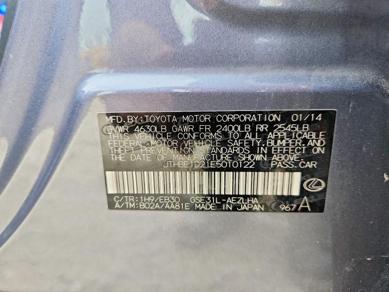 Aukcja sprzedaży 2014 Lexus Is, vin: JTHBE1D21E5010122, numer aukcji: 57053316