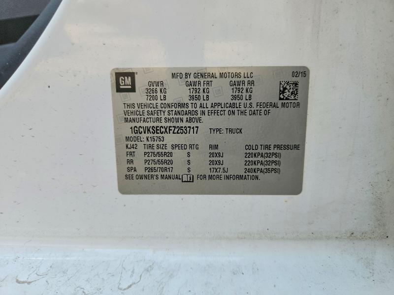 Aukcja sprzedaży 2015 Chevrolet Silverado, vin: 1GCVKSECXFZ253717, numer aukcji: 56223066