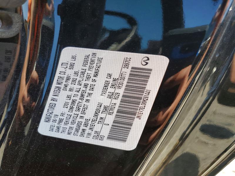 Aukcja sprzedaży 2019 Infiniti Q60, vin: JN1EV7EL0KM291441, numer aukcji: 55825926