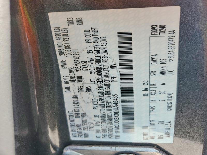Aukcja sprzedaży 2013 Ford Escape, vin: 1FMCU0GX0DUA45485, numer aukcji: 56956416