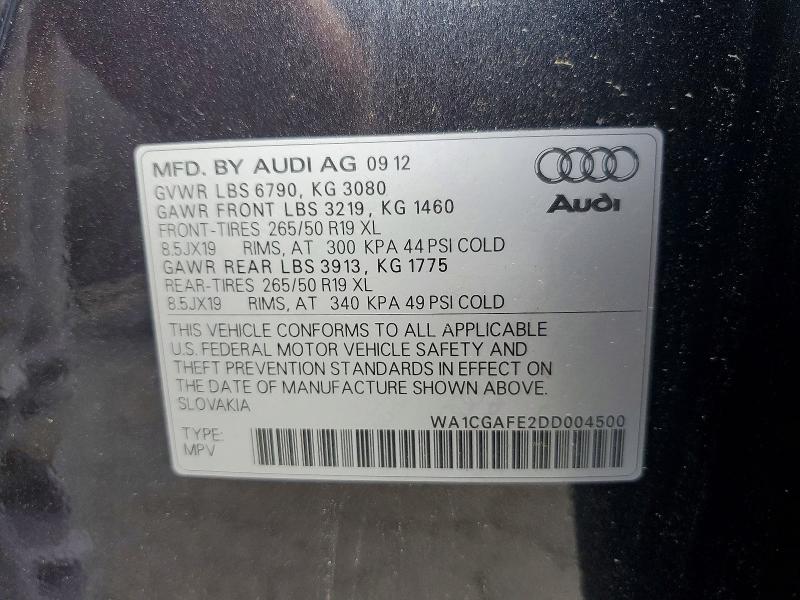 Aukcja sprzedaży 2013 Audi Q7, vin: WA1CGAFE2DD004500, numer aukcji: 56396826